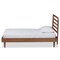 Baxton Studio Ryo Mid-Century Modern Transitional Walnut Brown Finished Wood Twin Size Platform Bed 187-11104-11158-Zoro - alternate 5